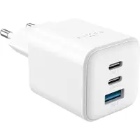 FIXED Chargeur secteur GaN 1x USB-A 2x USB-C PD 3.0, 65 W, QC 4.0, AFC, FCP, SCP, compact, chargeur fixe Mini PD 65 GaN, blanc