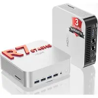 GEEKOM Mini PC Business A8 Max avec processeur AMD Ryzen 7 8745HS, 16 Go de RAM DDR5 et un SSD de 1 To, ordinateur de bureau