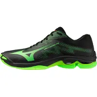 Mizuno Wave Lightning Pro - noir/pomme brillante/orange mandarine, taille : 13