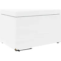 Syfax Tabouret Blanc Cuir Synthétique et Bois Composite