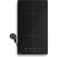 Klarstein PowerGlide Plaque Induction - 2 Zones, 3500W Boost, Plaque Cuisson Induction Encastrable, Curseur Tactile, Minuterie, Sécurité Enfant, Vitrocéramique 30cm, Noir