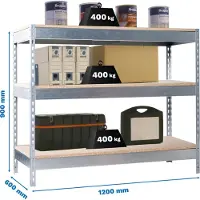Simon Rack Établi SIMONWORK BASIC 3 silber 120,0 x 60,0 x 90,0 cm
