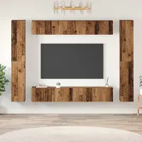 Prolenta Ensemble de meubles TV exclusif - 10 pièces. Fabriqué en bois recyclé et en panneaux de particules