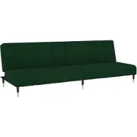 Syfax Canapé-lit à 2 places vert foncé velours