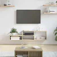 Prolenta Maison Exclusive - Meuble TV mural 120 x 25 x 28,5 cm Matériau dérivé du bois