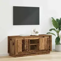 Prolenta Maison Exclusive - Meuble TV, dimensions : 102 x 35 x 45 cm, fabriqué en bois massif et en panneaux de particules