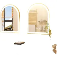 OEM Miroir de salle de bain LED, lumières réglables, forme arquée , or