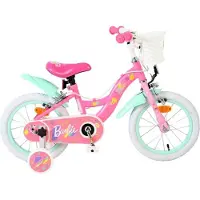 Volare Vélo enfant Barbie - Fille - 14 pouces - Rose - Deux freins à main