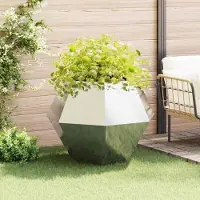 Prolenta Maison Exclusive - Bac à plantes argenté 100 x 100 x 80 cm en acier inoxydable