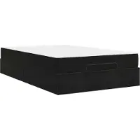 Syfax Cadre de lit avec matelas 2 pcs Noir Velours