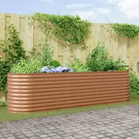 Prolenta Maison Exclusive - Potager surélevé marron 320 x 80 x 81 cm en acier