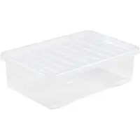 Wham - Boîte de rangement en cristal avec couvercle 32 litres