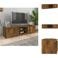 vidaXL Armoire TV chêne fumé 140x40x35,5 cm Bois composite - Meuble TV