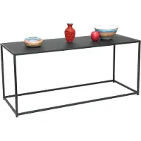 DanDiBo Table basse Noir Métal Angulaire 110x50x40 cm Table d'appoint Salon 96470 Table de salon Table de salon Moderne