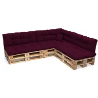 Pokar Coussin pour palette avec belle surpiqûre Garniture canapé-palette, Taille:Set de 8, Couleur:Violet