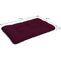Pokar Coussin pour palette avec belle surpiqûre Garniture canapé-palette, Taille:Coussin d'assise 120 x 80, Couleur:Violet