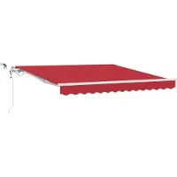 vidaXL , store enroulable rouge, 300 x 250 cm, polyester
