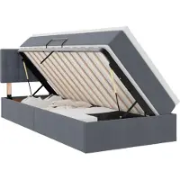 vidaXL Lit avec rangement et matelas Gris foncé 90 x 200 cm Velours
