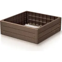 Prosperplast lit surélevé 75,6cm BASE BOIS IBWS-7587U rustique brique plastique