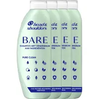 Head & shoulders Shampoing Bare Pure Clean – Antipelliculaire 4 x 400 ml - Pack économique