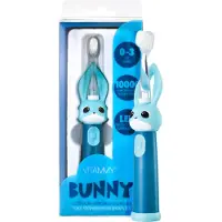 Vitammy Bunny brosse à dents sonique pour enfants avec lumière LED et nanofibres, 0-3 ans, bleu