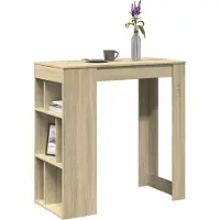 Prolenta Maison Exclusive - Table de bar avec étagère Chêne Sonoma 102x50x103,5 cm Matériau dérivé du bois