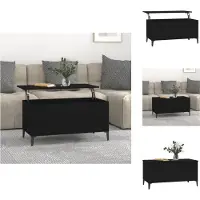 vidaXL Table basse noire 90x44,5x45 cm Bois composite - Tables basses