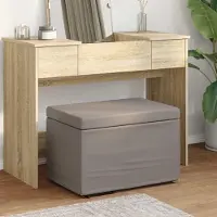 Prolenta Maison Exclusive - Tabouret couleur taupe, dimensions 61 x 41 x 40 cm, revêtement en tissu et structure en bois aggloméré