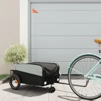 Prolenta Maison Exclusive - Remorque pour vélo, noire, capacité de 30 kg, en fer