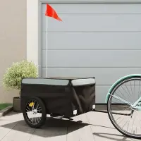 Prolenta Maison Exclusive - Remorque pour vélo, noire et grise, 45 kg, en fer