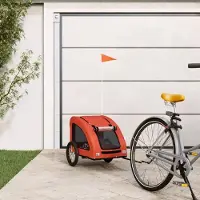 Prolenta Remorque exclusive pour chiens - Tissu Oxford orange et métal