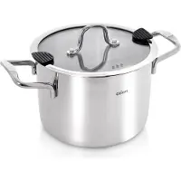 Orion | Mijoteuse avec couvercle en verre - 16 cm - 2,3 l - Marmite en acier inoxydable - Adapté à l'induction - Lavable au lave-vaisselle - VENICE