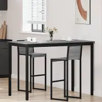 Prolenta Maison Exclusive - Table haute en aggloméré, forme rectangulaire