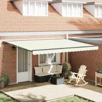 Prolenta Maison Exclusive - Armature de store crème 450 x 300 cm en polyester avec revêtement PU