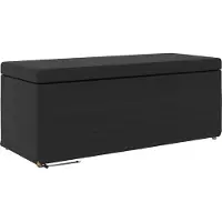 Syfax Tabouret Noir Cuir Synthétique et Bois Composite