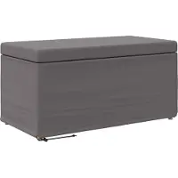 Syfax Tabouret Gris Cuir Synthétique et Bois Composite