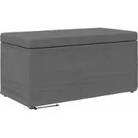 Syfax Tabouret Gris foncé 81 x 41 x 40 cm Tissu et bois stratifié