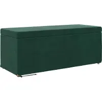 Syfax Tabouret Vert foncé 101 x 41 x 40 cm Velours et Bois Composite