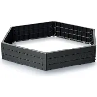 Prosperplast Lit surélevé BASE WOODY anthracite 148 cm