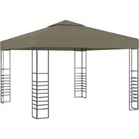 Syfax Chapiteau de jardin 3x3 m Taupe 180 g/m²