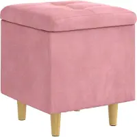 Syfax Ottoman avec rangement 40 x 40 x 45 cm Velours