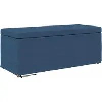 Syfax Tabouret Bleu 101 x 41 x 40 cm Tissu et bois stratifié
