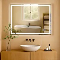 CLP Miroir de salle de bain Jaffrey, taille:70x100 cm