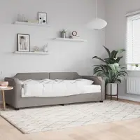 Prolenta Maison Exclusive - Lit de jour avec matelas Taupe 90 x 200 cm en tissu