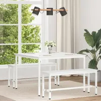 Prolenta Maison Exclusive - Table à manger blanche 110 x 110 x 75 cm Bois de pin massif