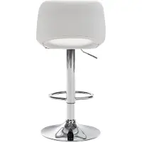 CLP Chaise de bar Camden - simili-cuir, structure chromée - Blanc