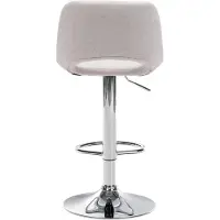 CLP Chaise de bar Camden - tissu, structure chromée - Crème