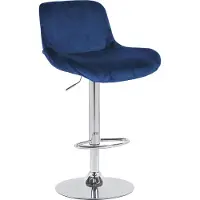 CLP Chaise de bar Solon - velours, structure chromée - gris foncé