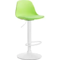 CLP Tabouret de bar Kiel plastique, couleur:bleu, piétement couleur:blanc