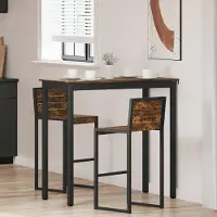 Prolenta Maison Exclusive - Table haute en aggloméré, forme rectangulaire